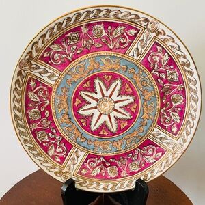 Vintage Andrea by Sadek decorative plate, Colorful Vintage Plate, Plate decor